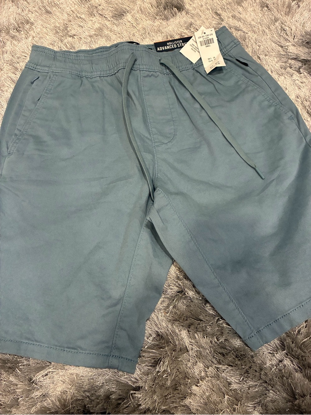 Hollister Men's Drawstring Casual Shorts - Dusty Blue